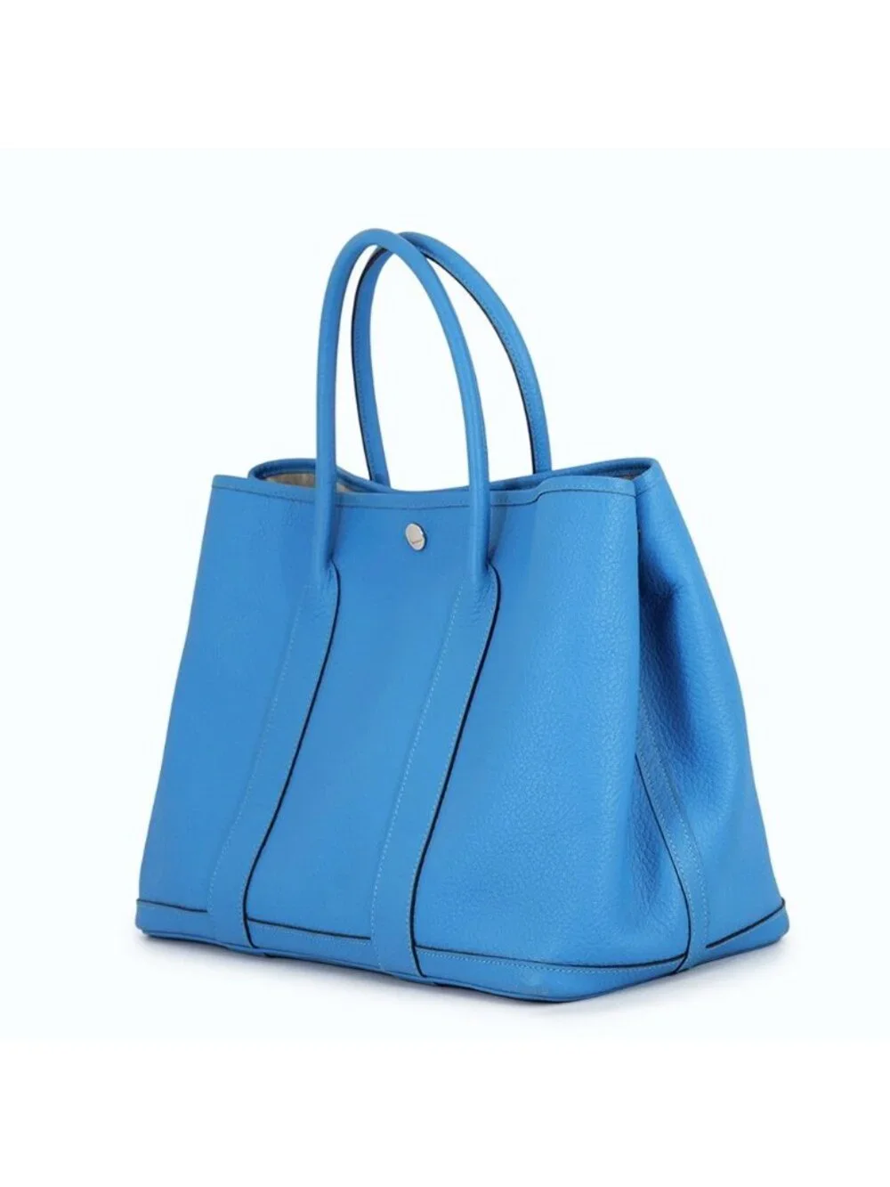 Hermes Tote Garden Party PM Cobalt Silver Negonda